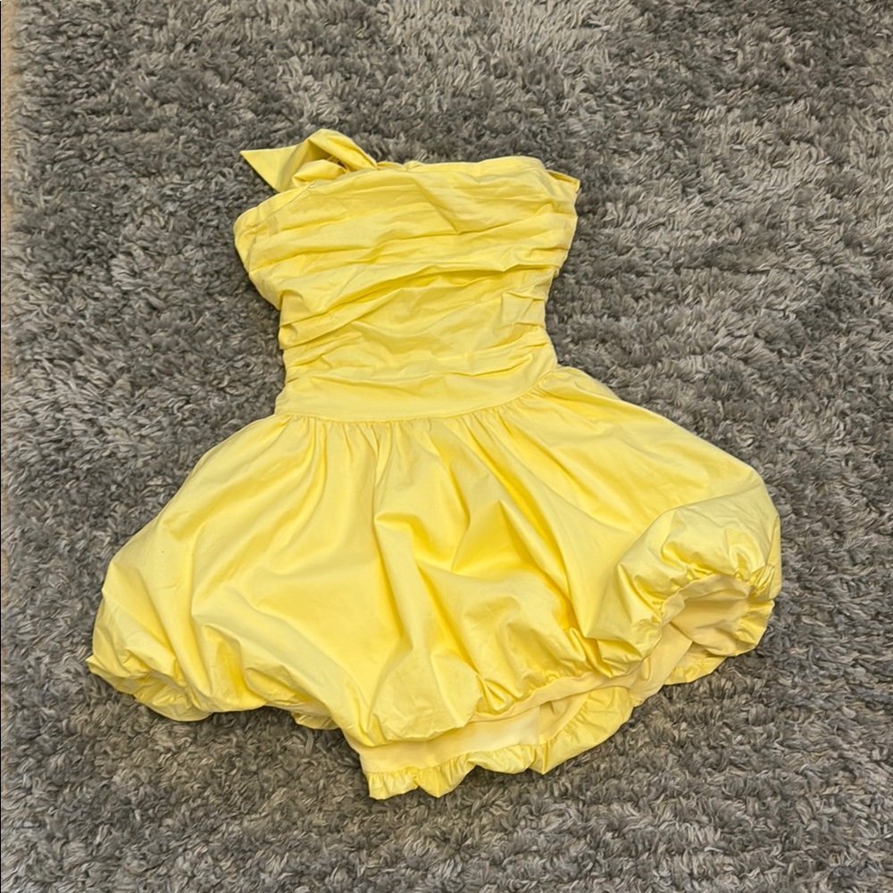 Hello Molly Yellow Strapless Dress